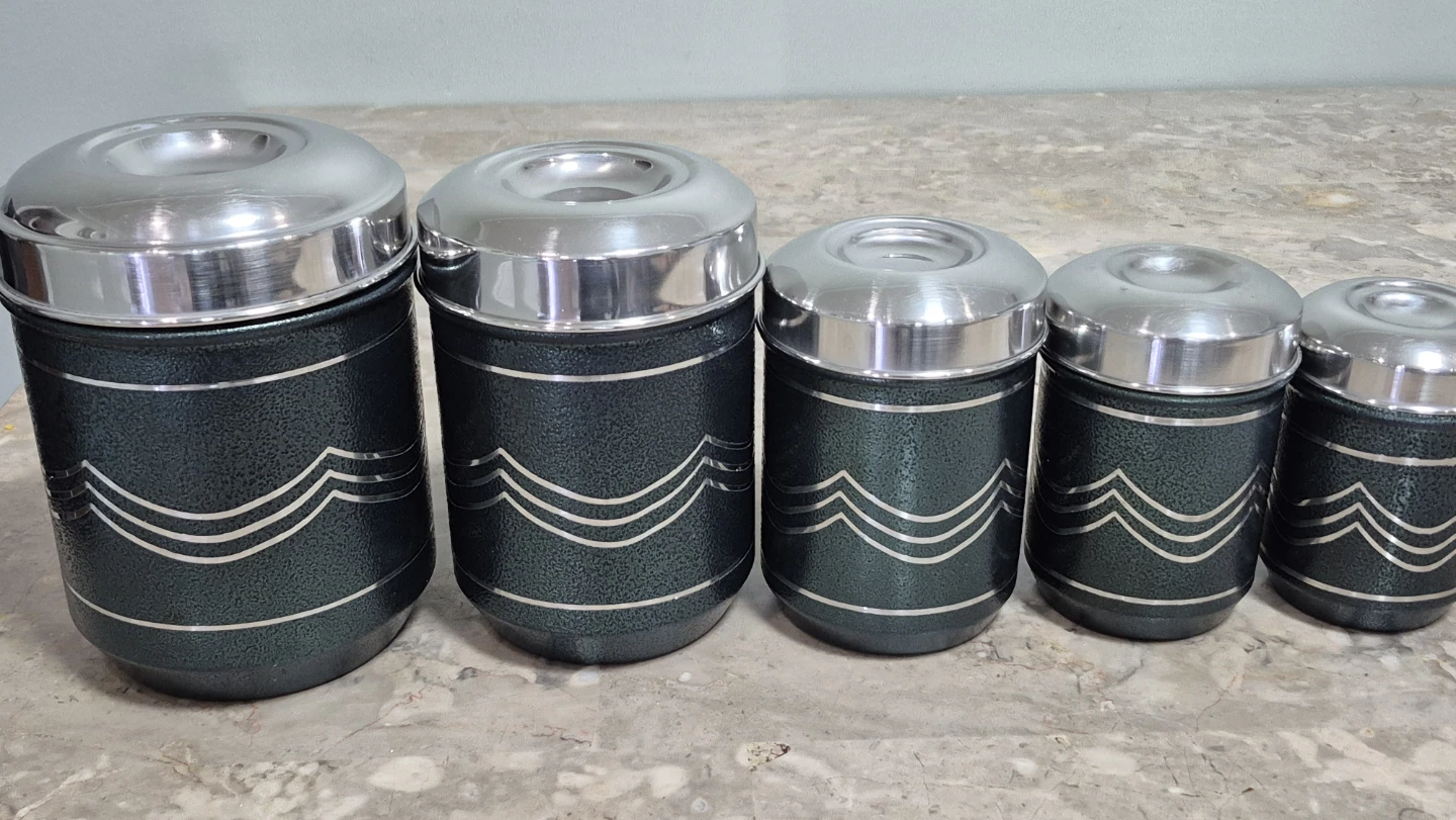 Brand new stainless steel 5 pices canister set - photo 4