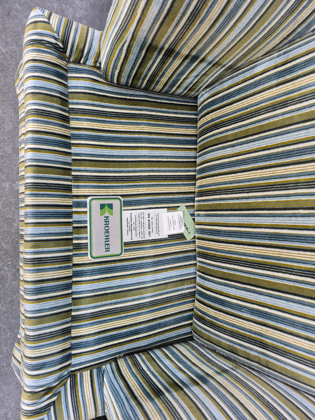 Rare KROEHLER Striped Armchair - photo 3