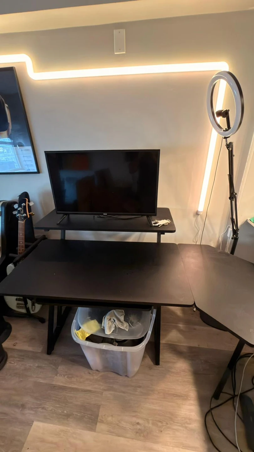 Adjustable Standing Desk with Monitor Shelf