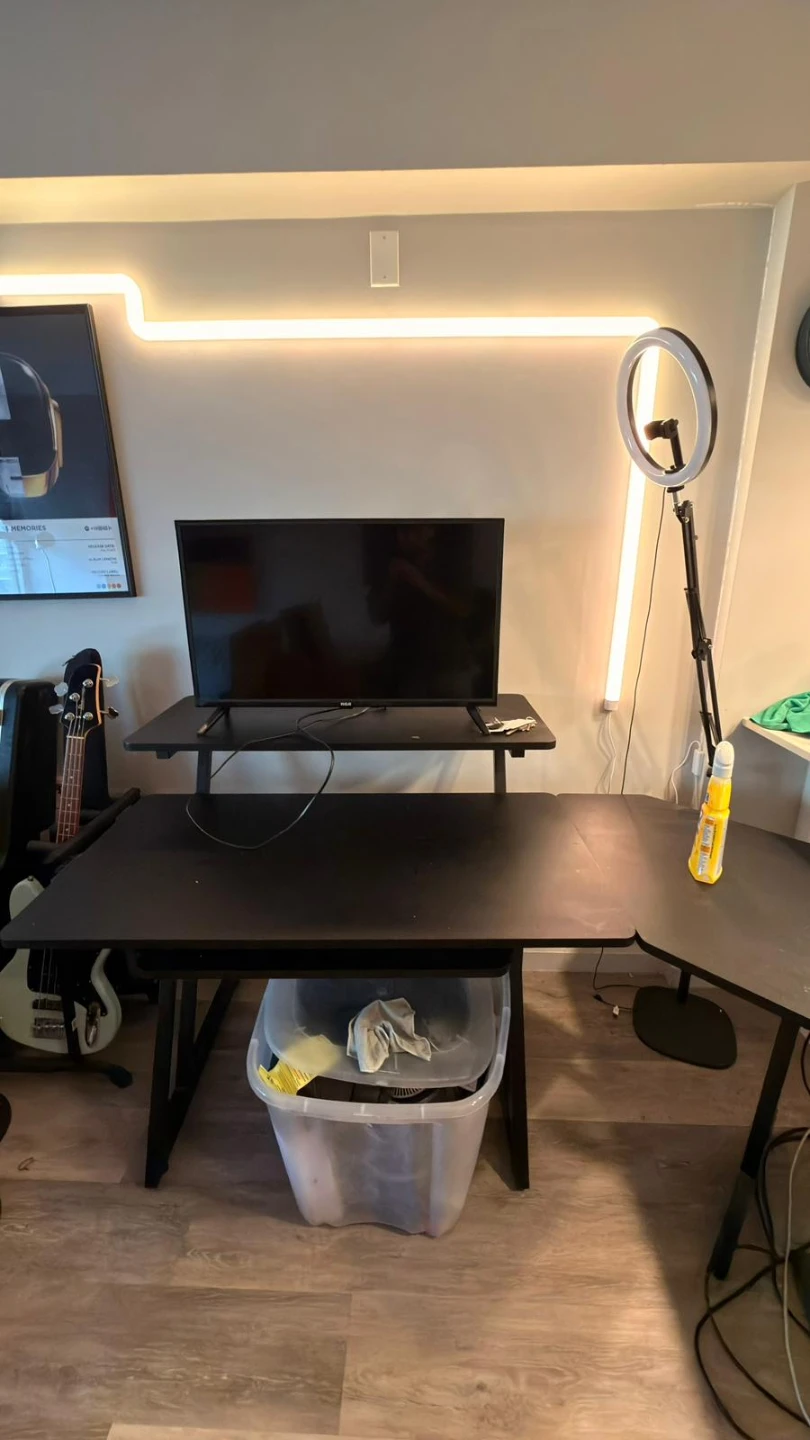 Adjustable Standing Desk with Monitor Shelf - photo 2