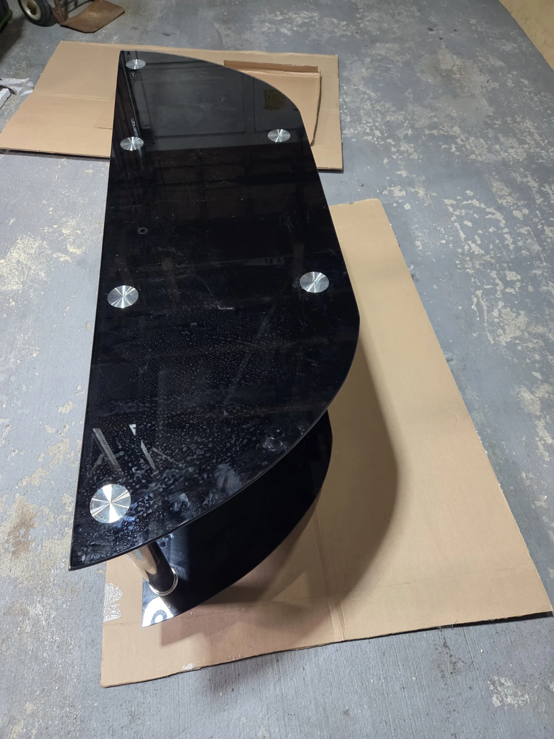 Black Glass Corner TV Stand - photo 4