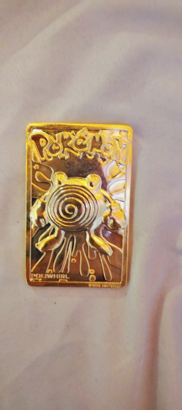 Pokemon Poliwhirl Gold Card
