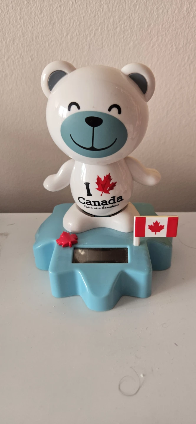 Snowcap I Love Canada Solar Dancing Bear
