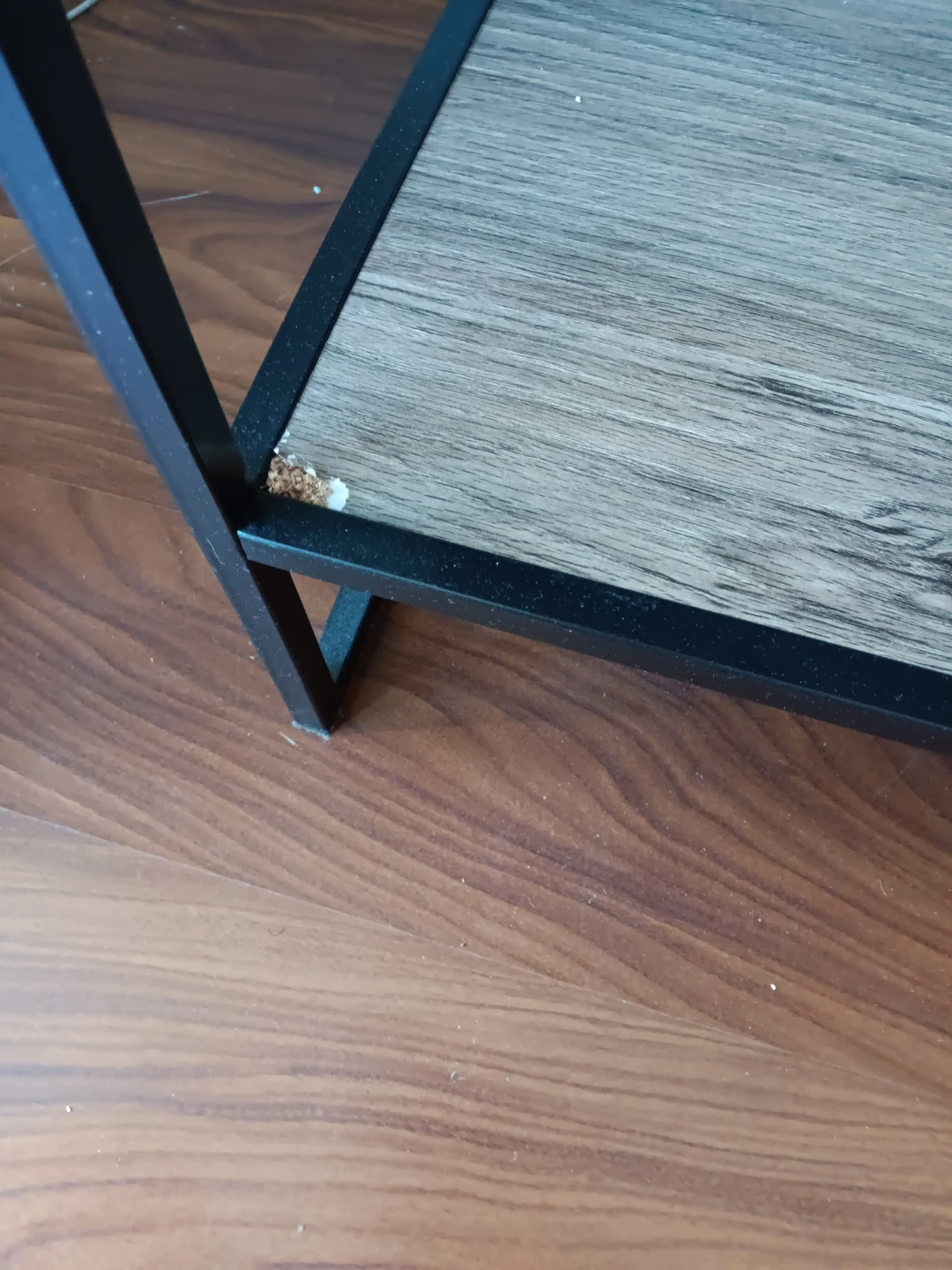 Moving Out sale- coffee table with wood top & black metal frame - photo 4