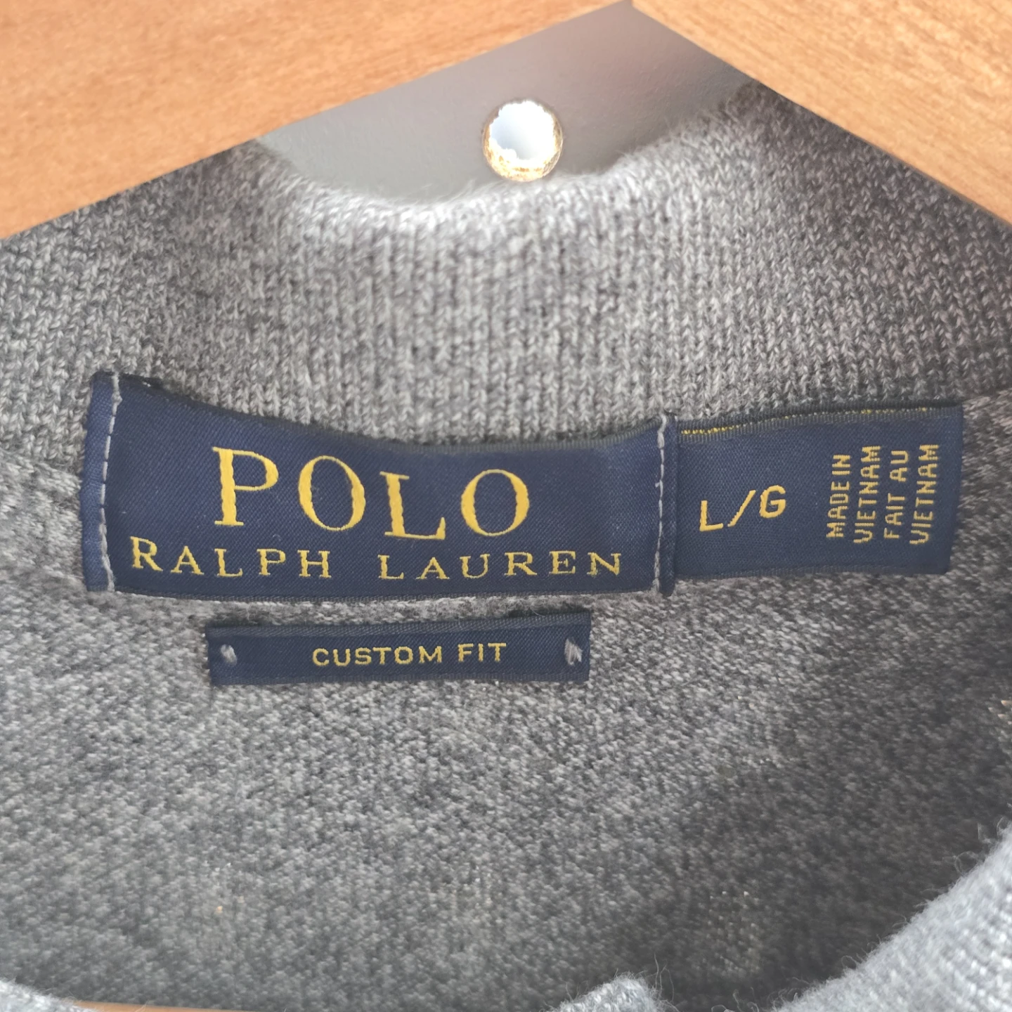 Polo Ralph Lauren Men's Grey Custom Fit Polo Shirt L/G - photo 4