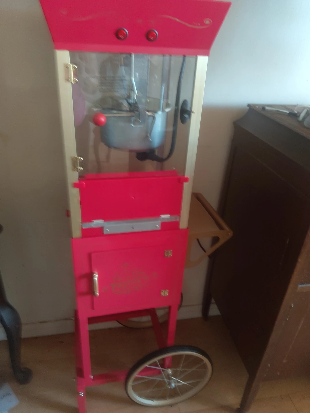 Red Popcorn Machine Cart - photo 2