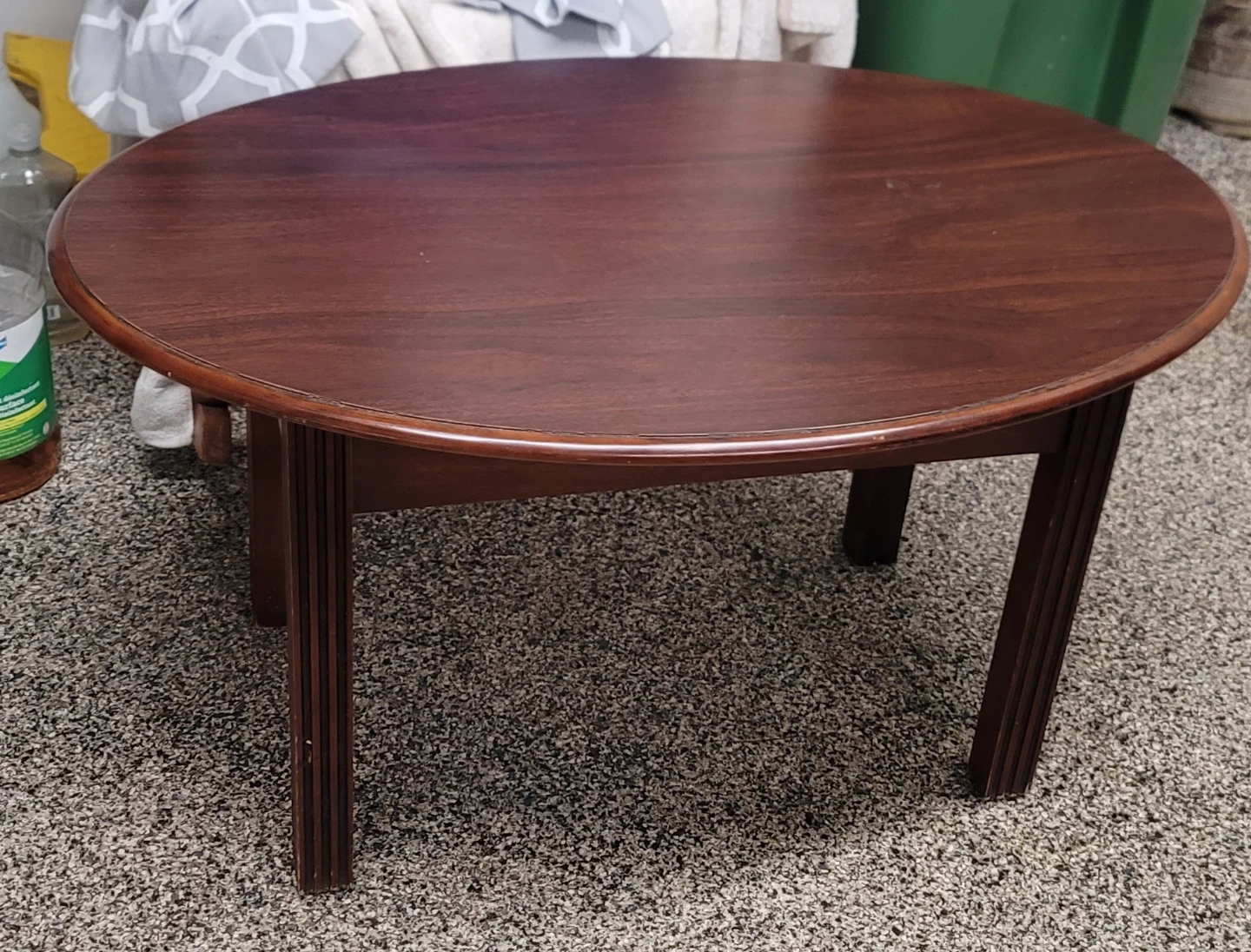 Round Wooden Coffee Table - photo 3