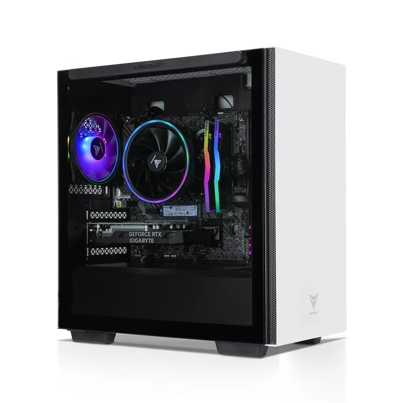 White ATX Gaming PC - AMD Ryzen 7, RTX 4060 Ti, 16GB RAM - photo 2