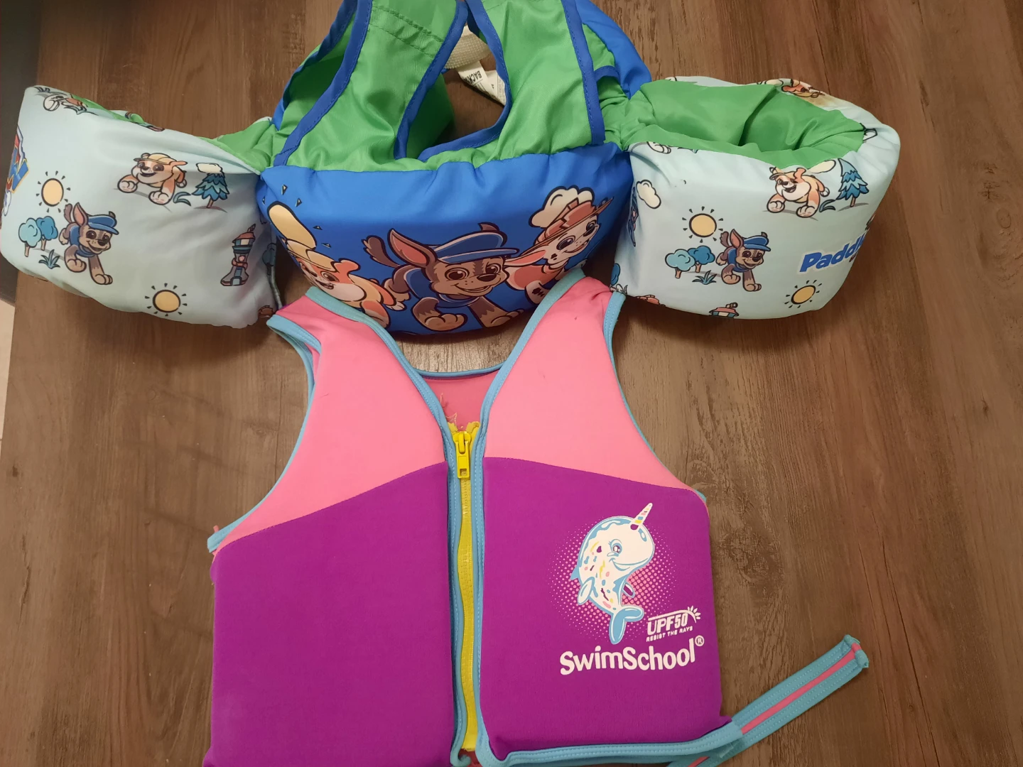 Paw Patrol Children's Learn-to-Swim Vest and pink life jacket