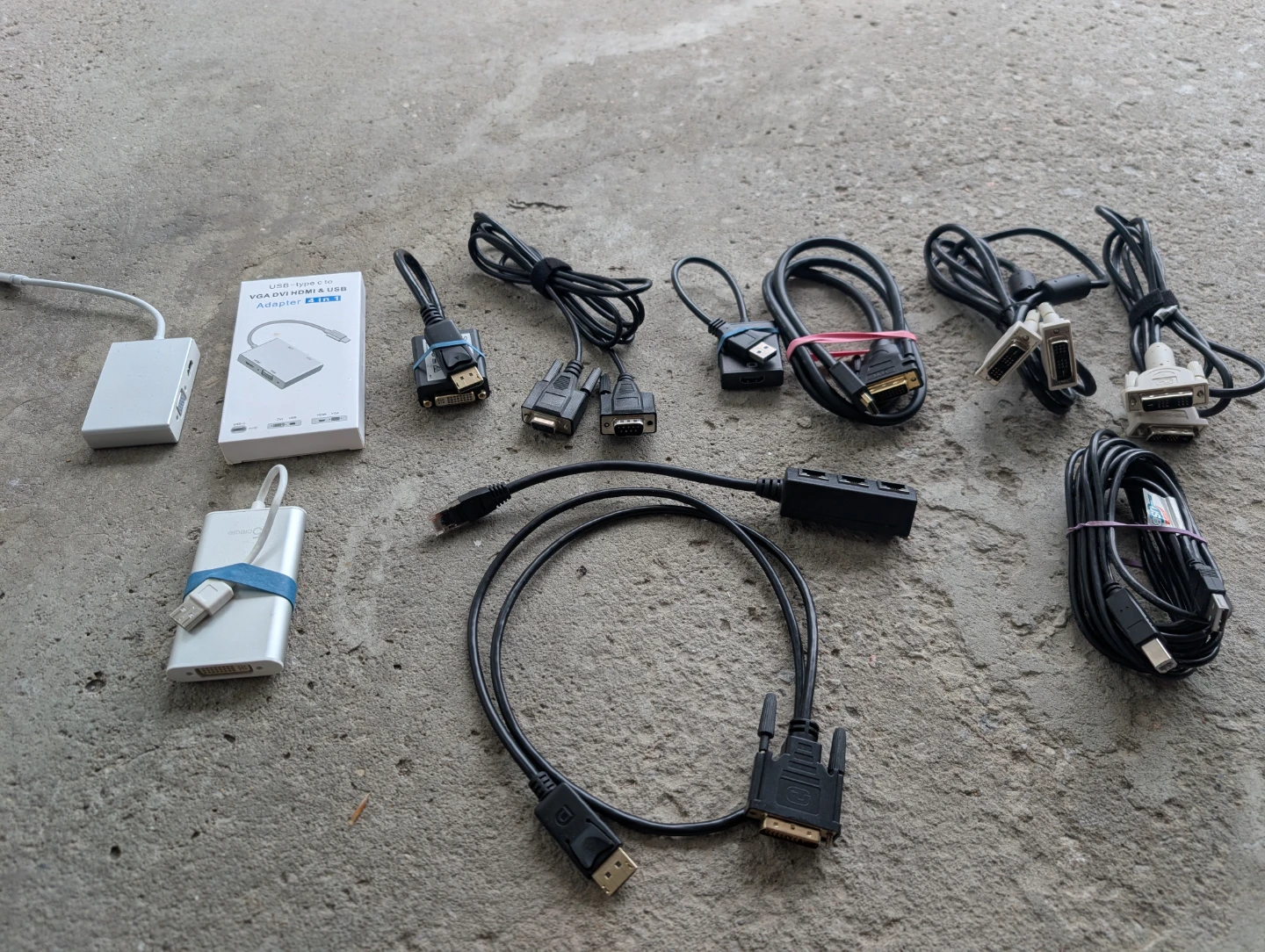Assorted Video Adapters and Cables