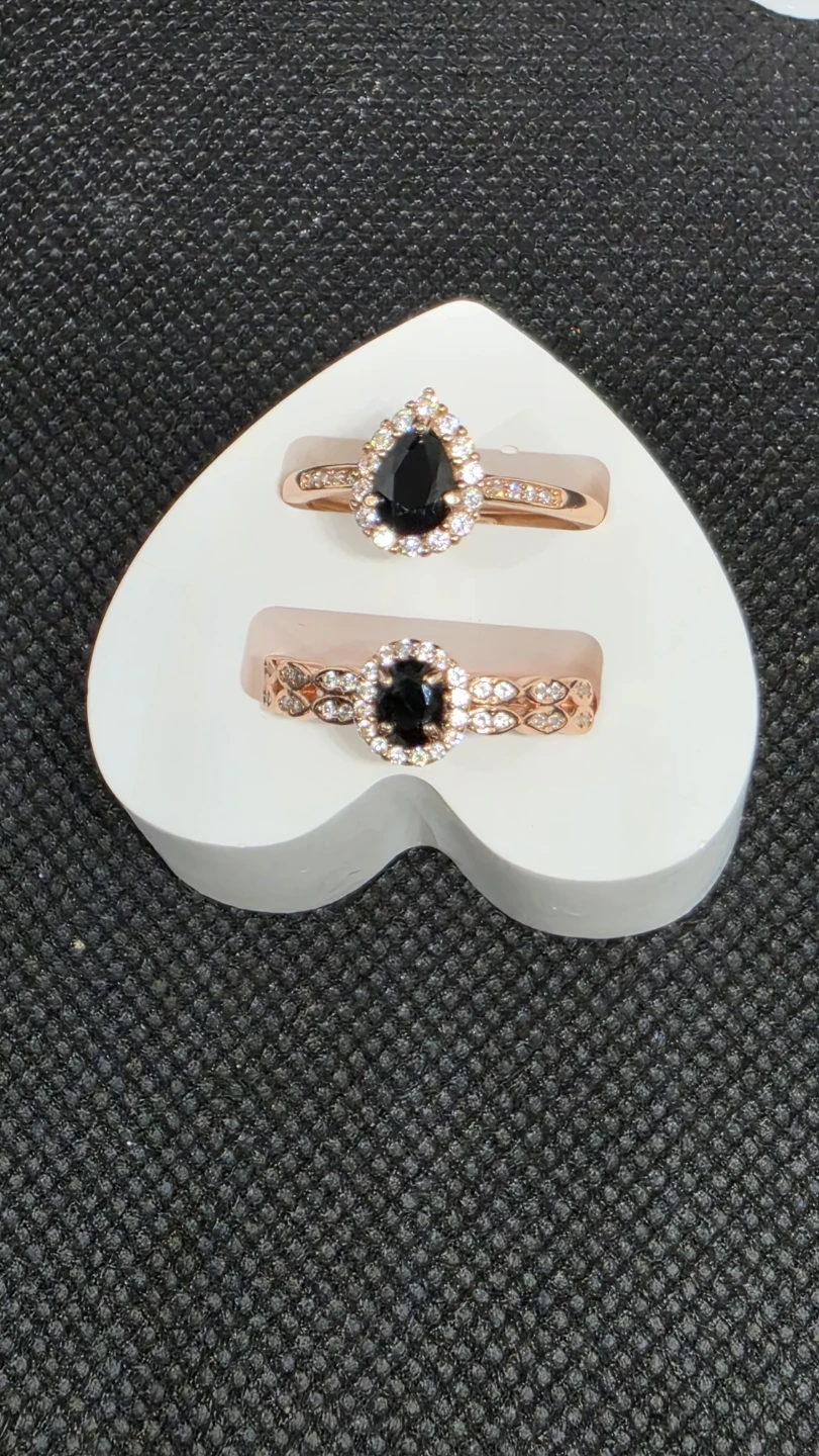 Adjustable S925 Silver Rings with Genuine Gemstones - photo 3