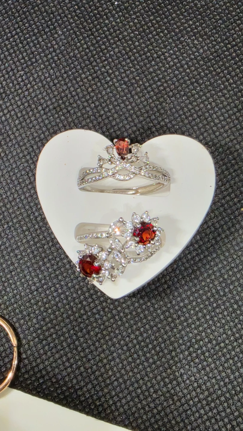 Adjustable S925 Silver Rings with Genuine Gemstones - photo 5