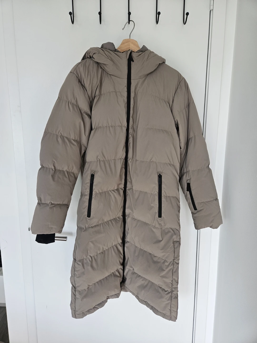 Long Puffer Jacket with Hood