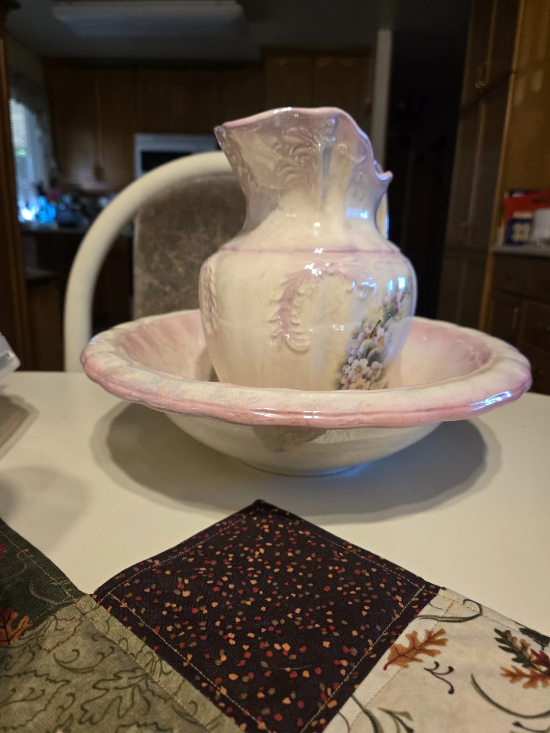 Vintage wash basin and pitcher - photo 3