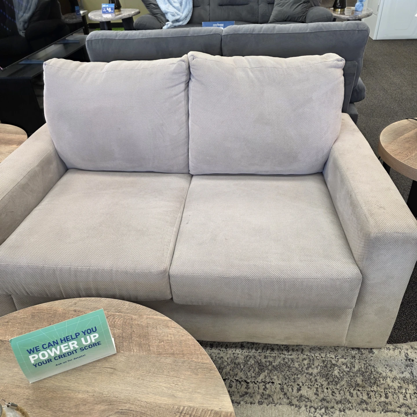Light Beige Sofa/loveseat with Accent Pillows - photo 3