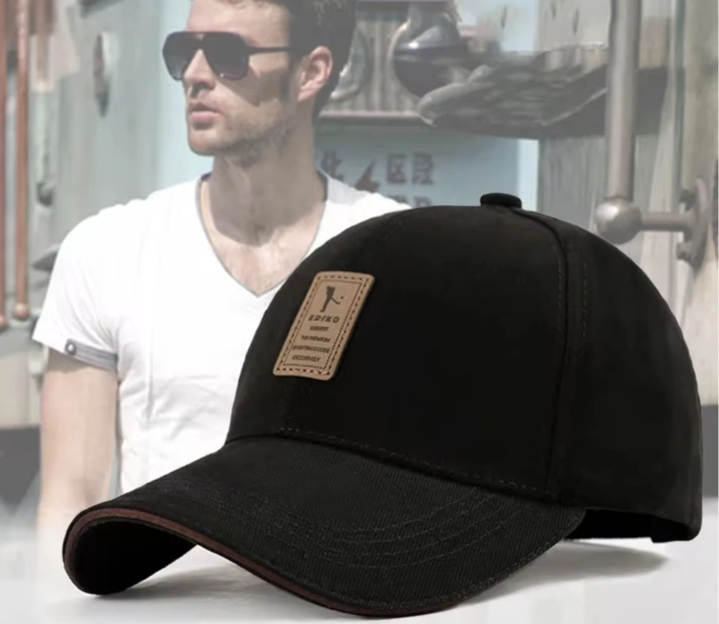 EDIKO Black Baseball Cap