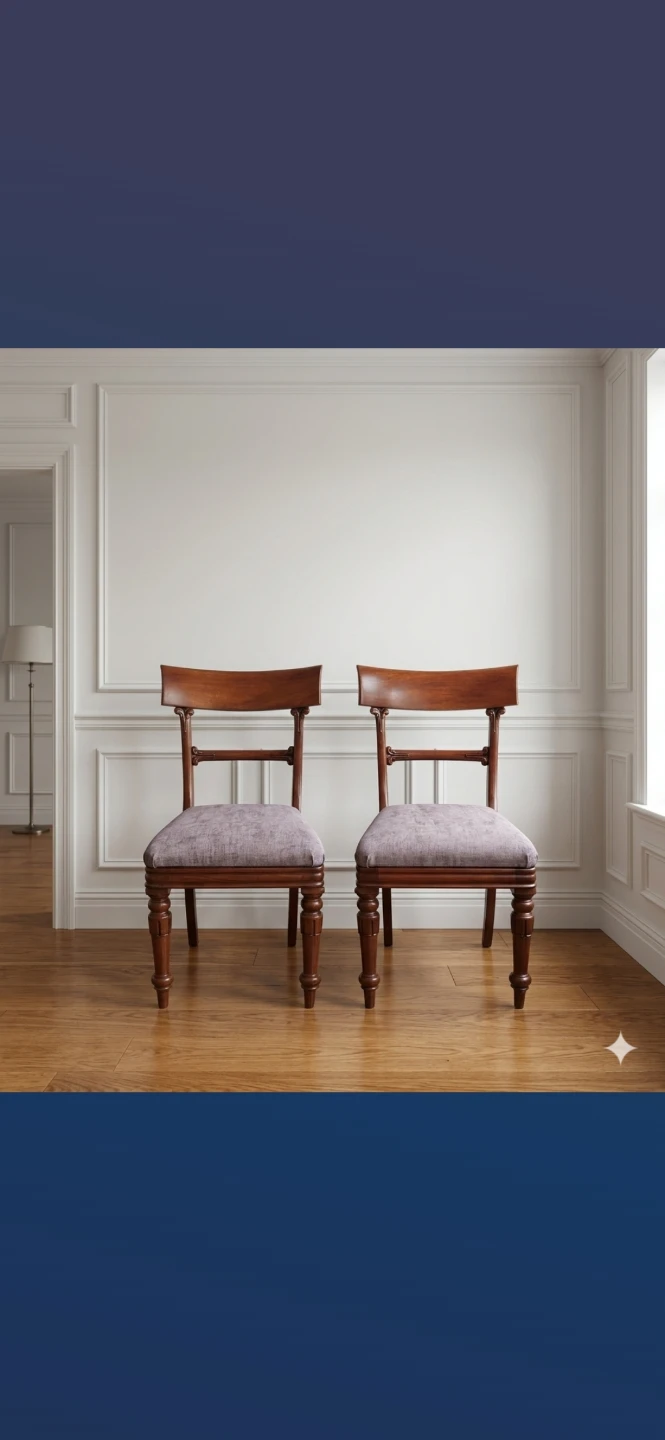 Two Sets of Vintage Dining Chairs - photo 3