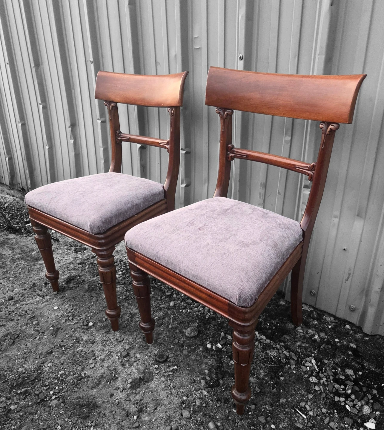 Two Sets of Vintage Dining Chairs - photo 4