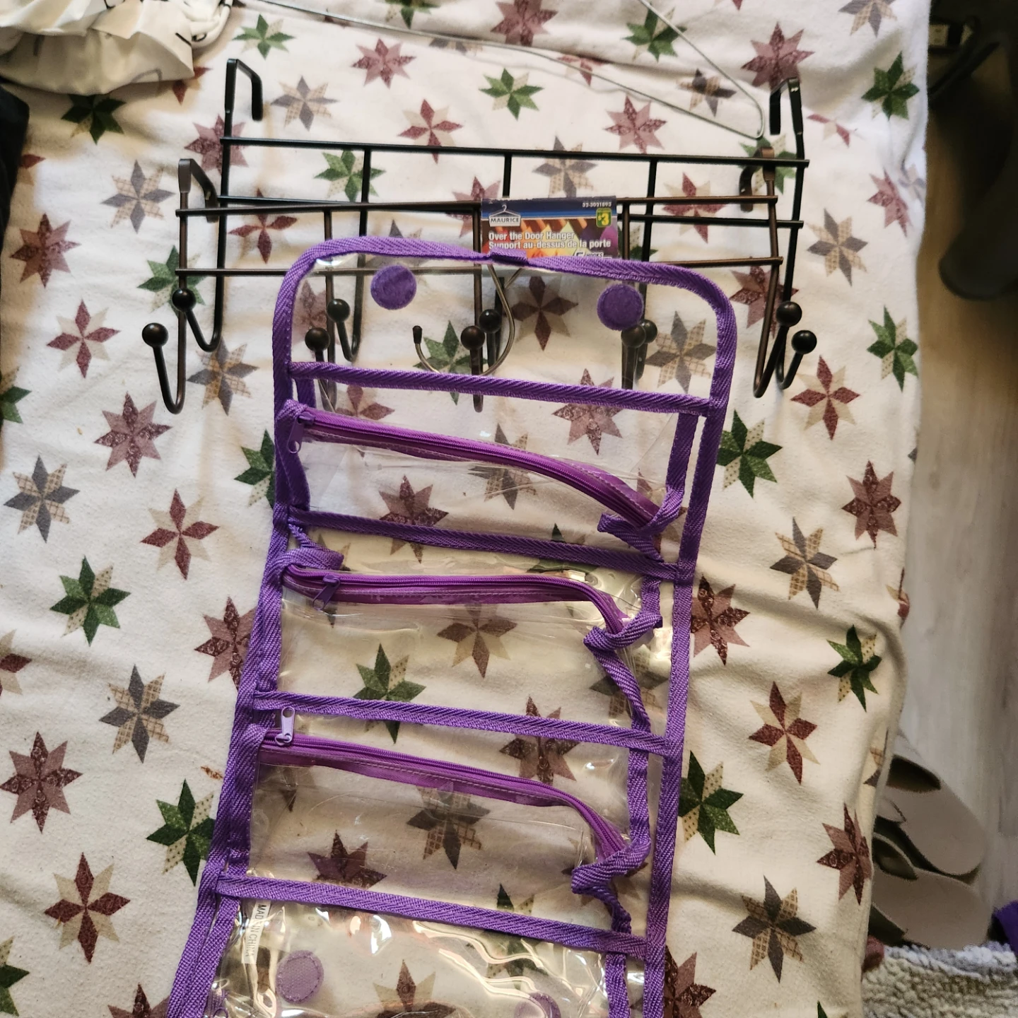 Hanging Travel Toiletry Bag & Over-the-Door Hook Organizer