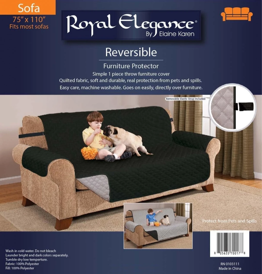 Royal Elegance Reversible Furniture Protector Sofa Cover - photo 4
