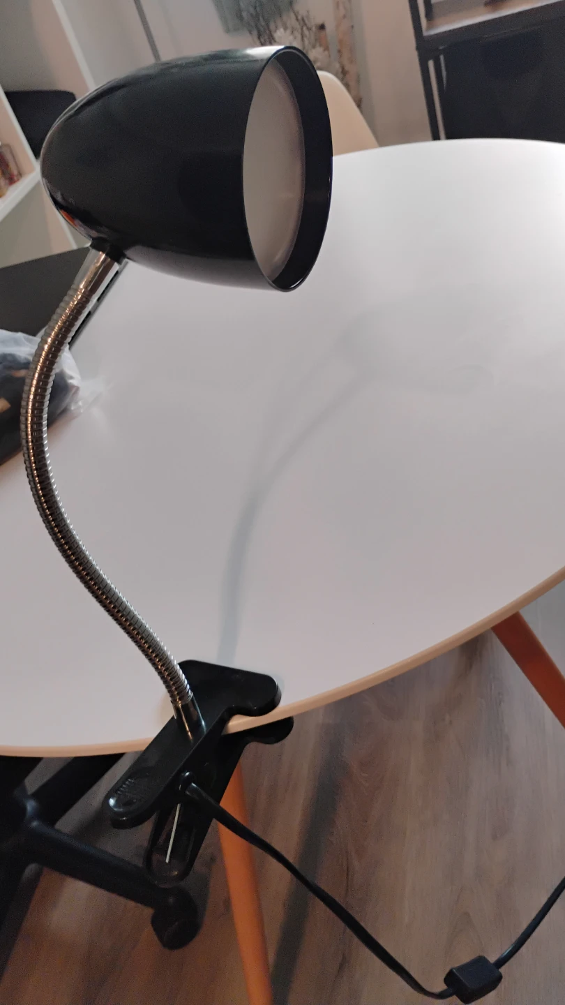 Black Clip-On Gooseneck Lamp - photo 3