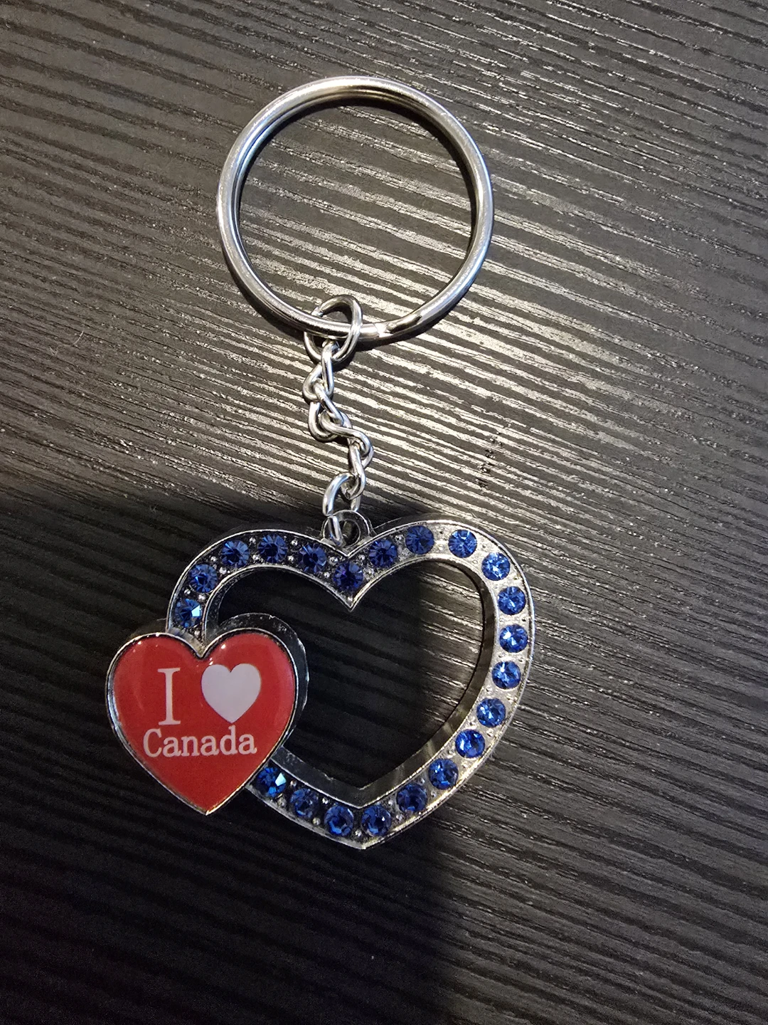 I Love Canada Heart Keychain