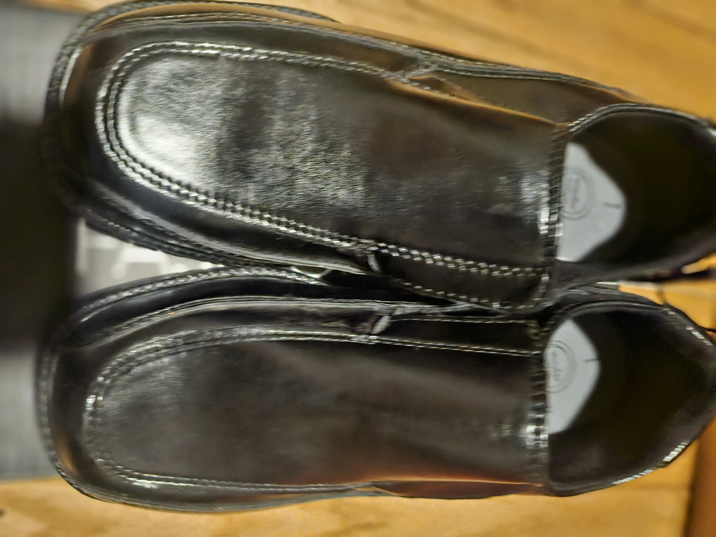 Wonder Nation Black Slip-On Dress Shoes Size 1