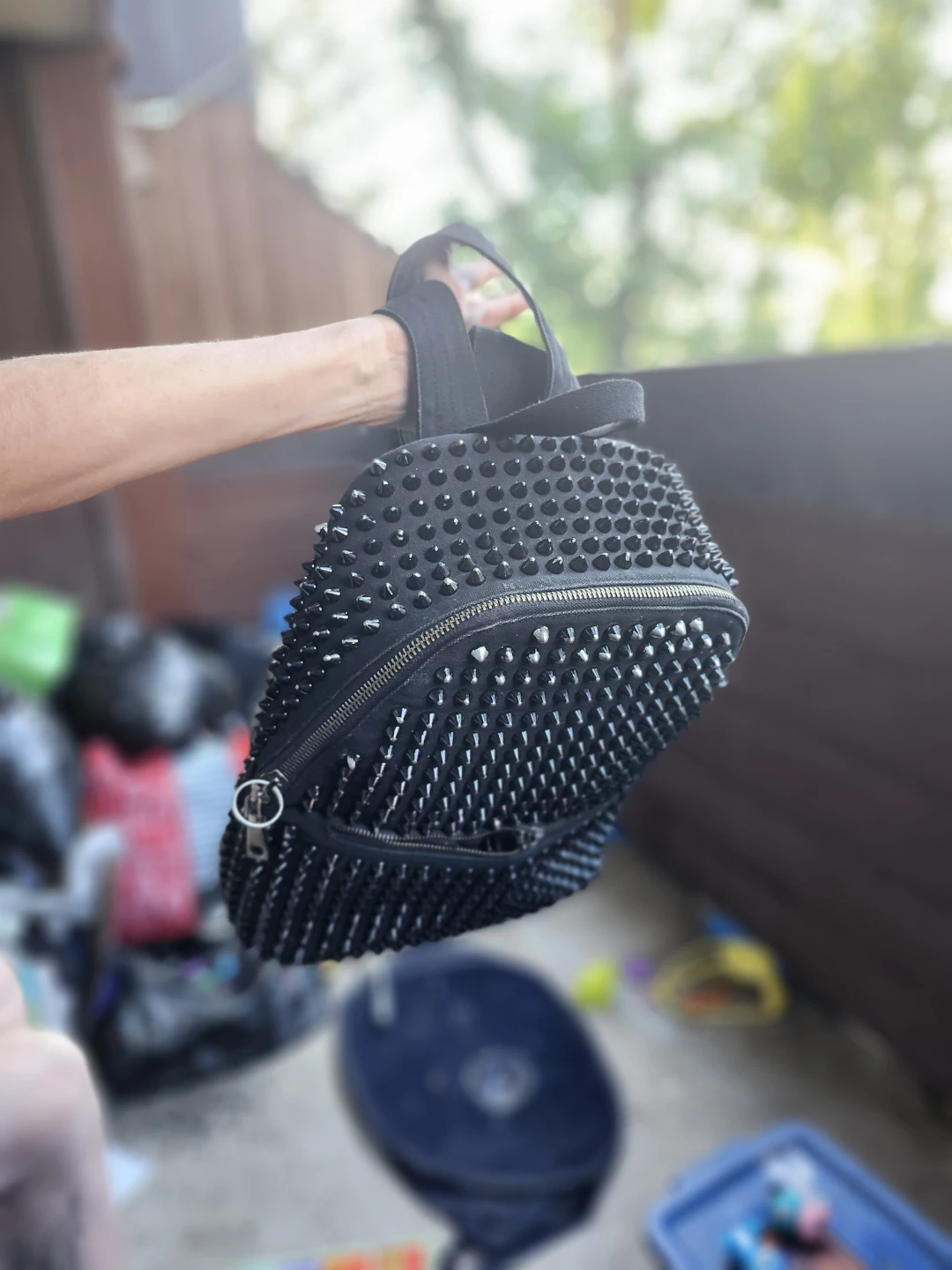 Black Studded Backpack - photo 2