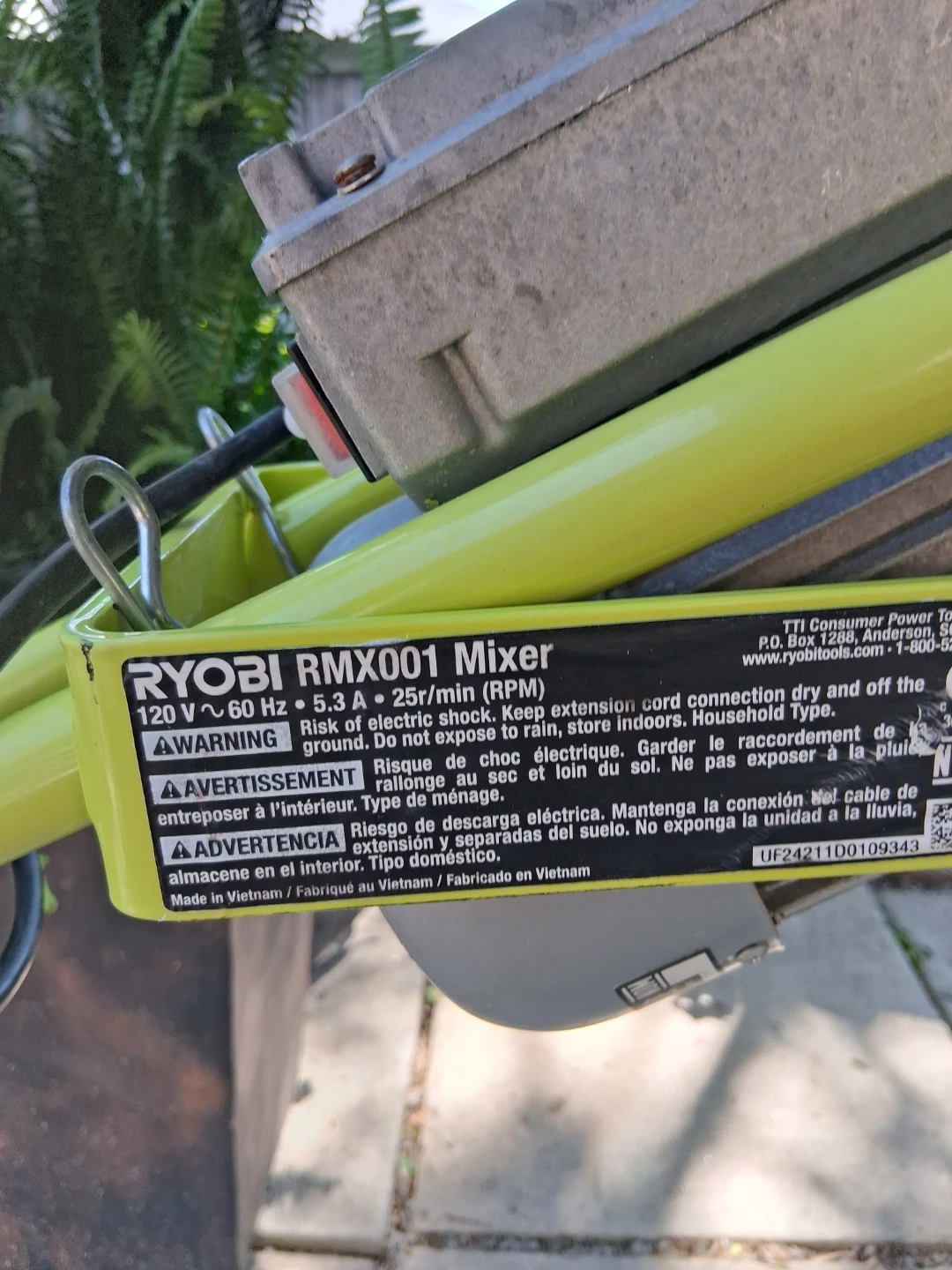 Ryobi RMX001 cement Mixer - photo 4