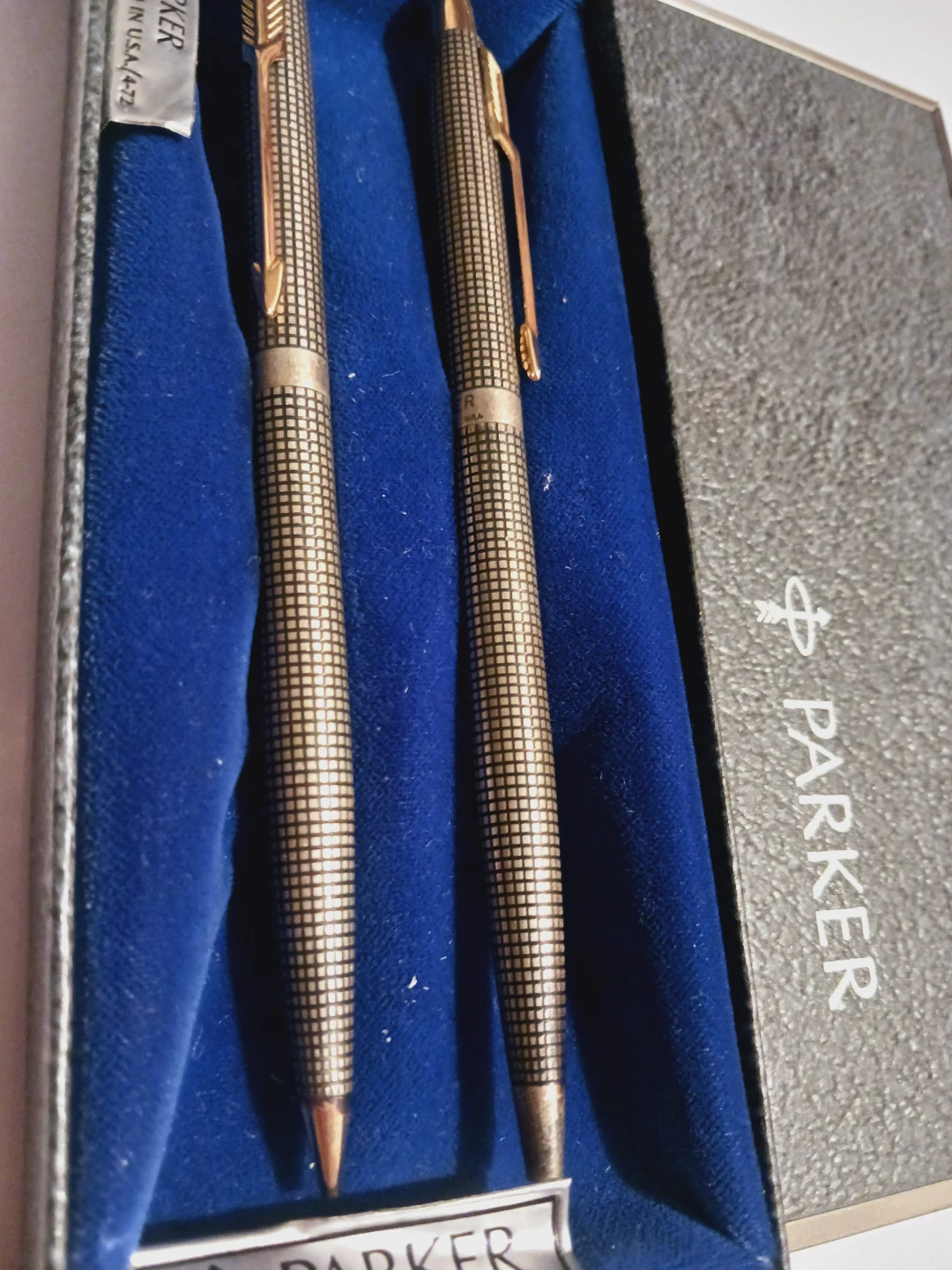 AUTHENTIC PARKER STERLING SILVER PEN 🖊 SET. WORKS! - photo 5
