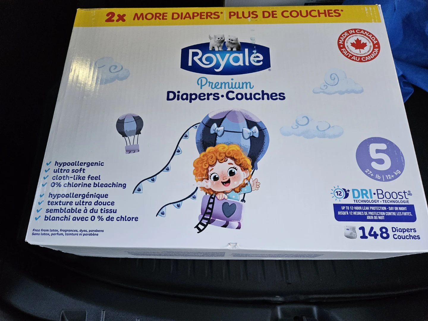 Royale Premium Size 5 Diapers - 148 Count