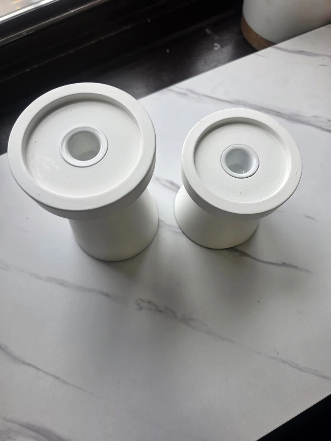 White Candle Holders (Set of 2) - photo 2