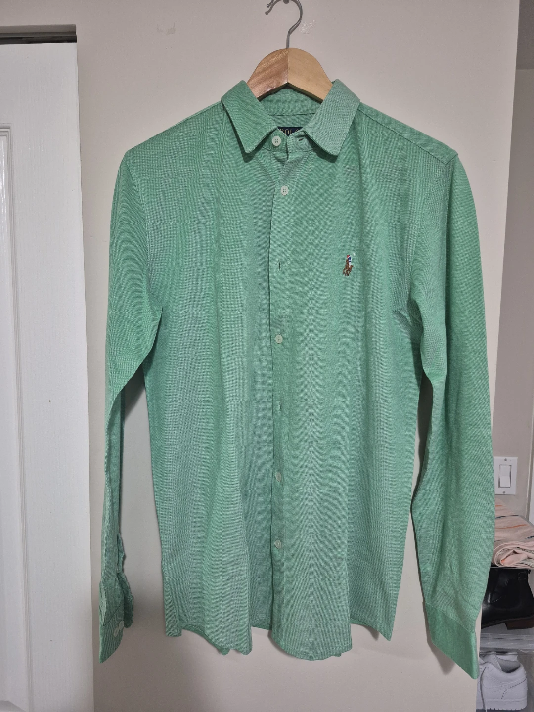 Polo Ralph Lauren Green Custom Fit  Shirt - Medium