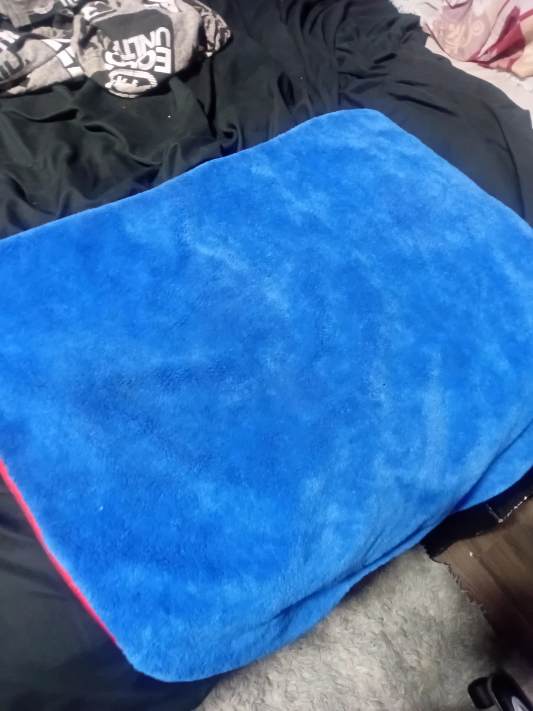 Blue Plush Throw Blanket