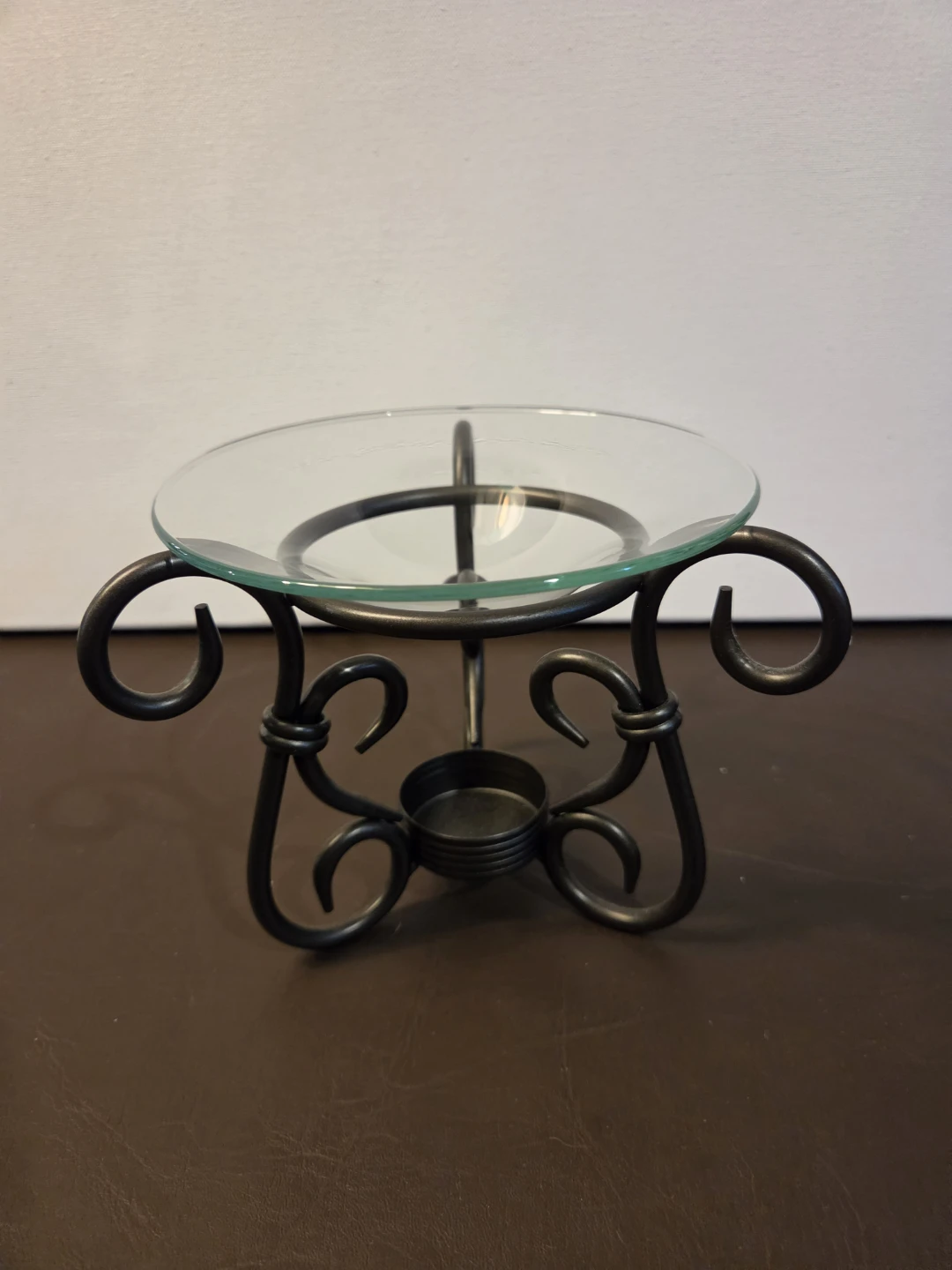 PartyLite Metal and Glass Oil Burner Stand