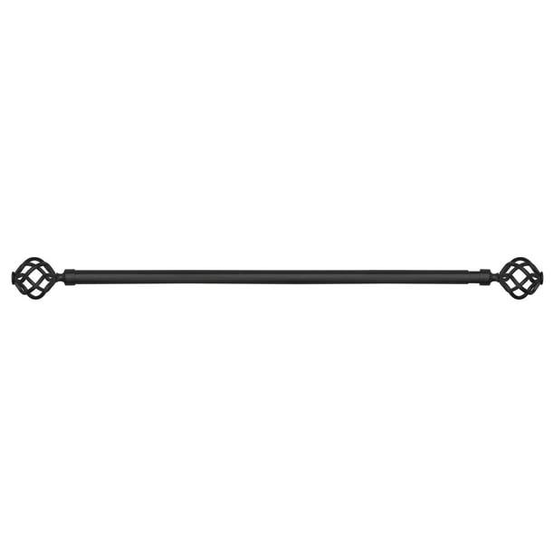 Black Adjustable Curtain Rod 42-84 Inches