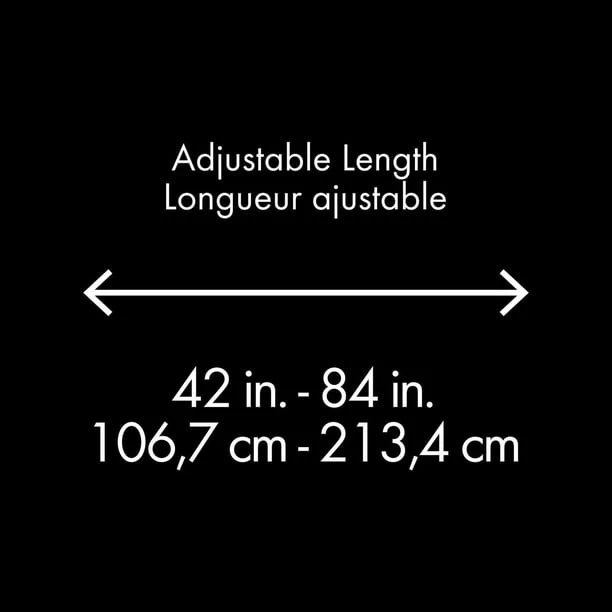 Black Adjustable Curtain Rod 42-84 Inches - photo 4