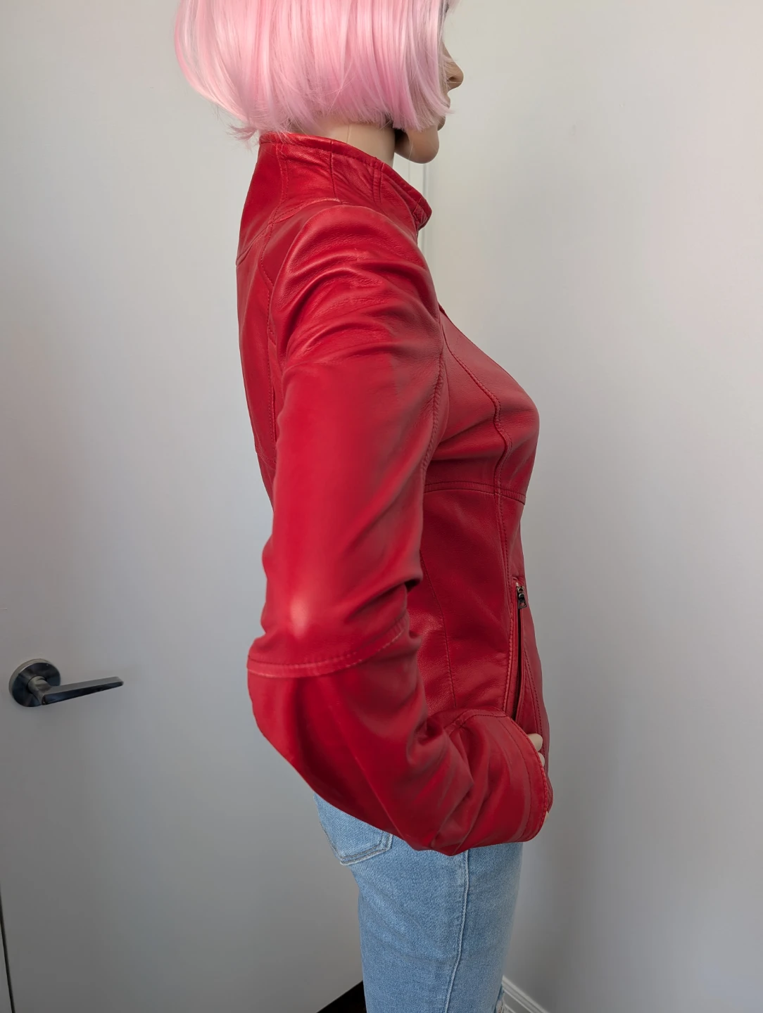 Danier Red Italian Leather Jacket - photo 3