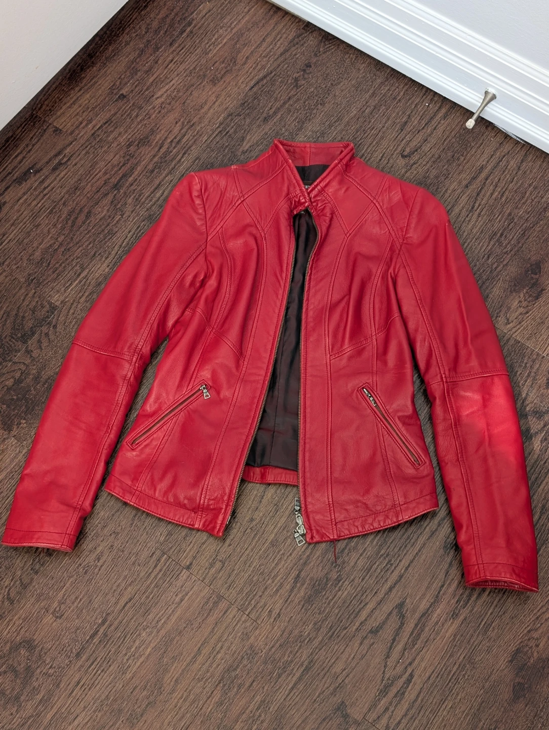 Danier Red Italian Leather Jacket - photo 4