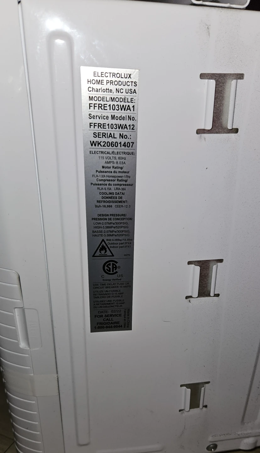 Frigidaire Window Air Conditioner FFRE103WA1 - photo 5