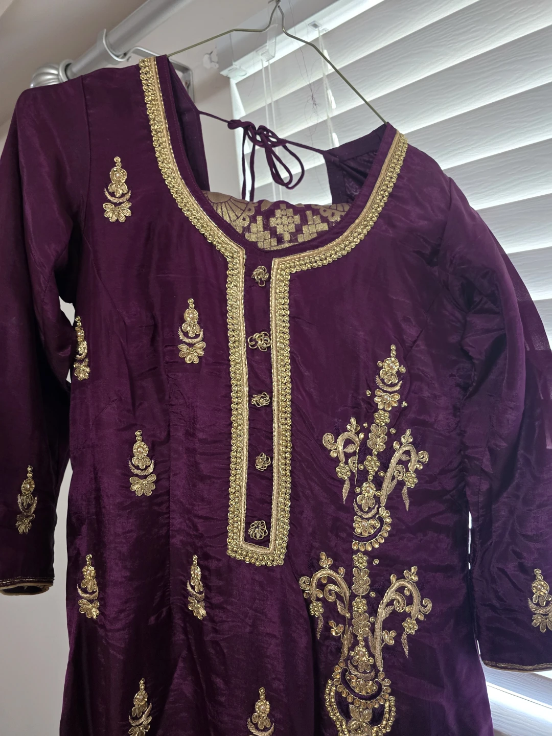 Purple Embroidered Kurti - photo 2