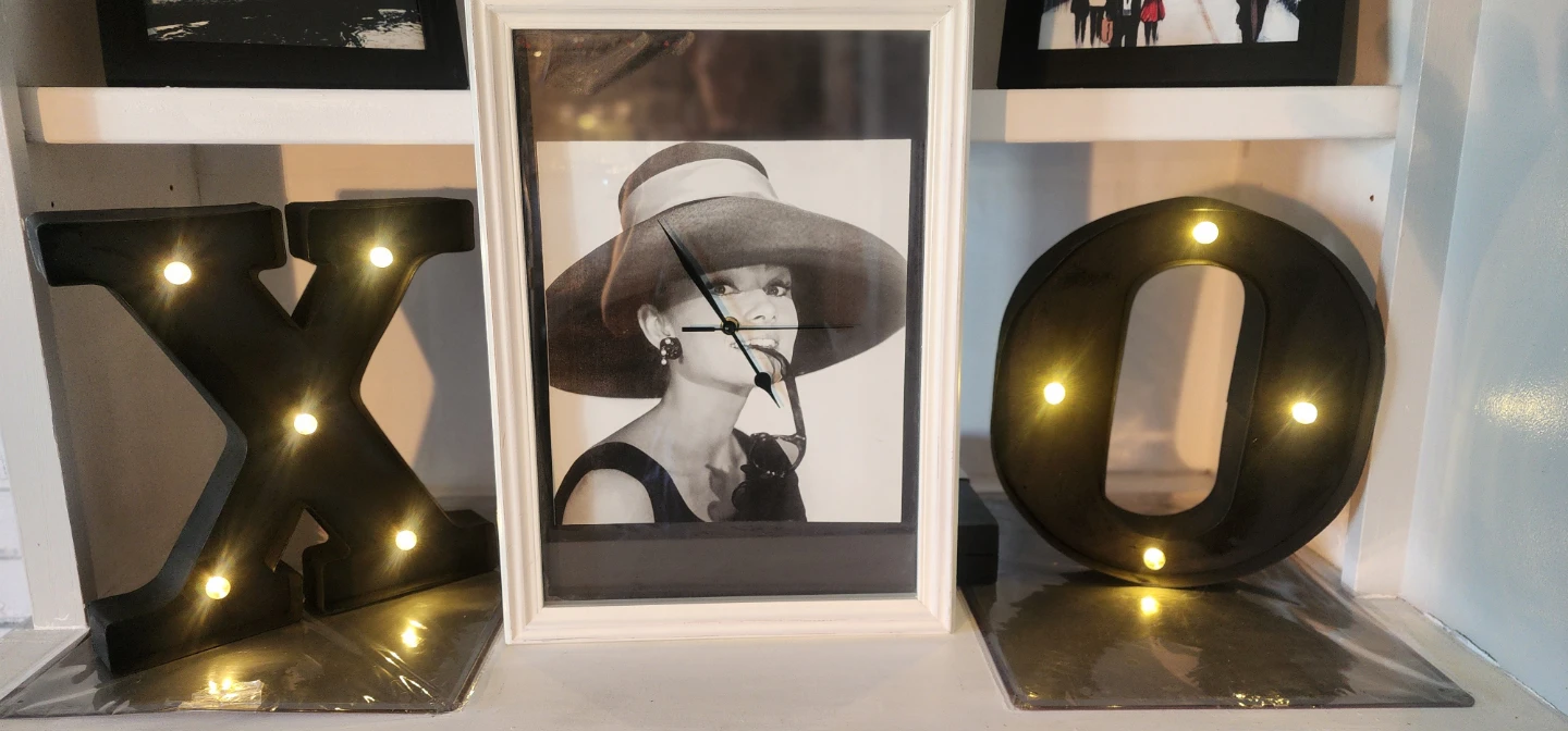 Audrey Hepburn Framed Photo Clock