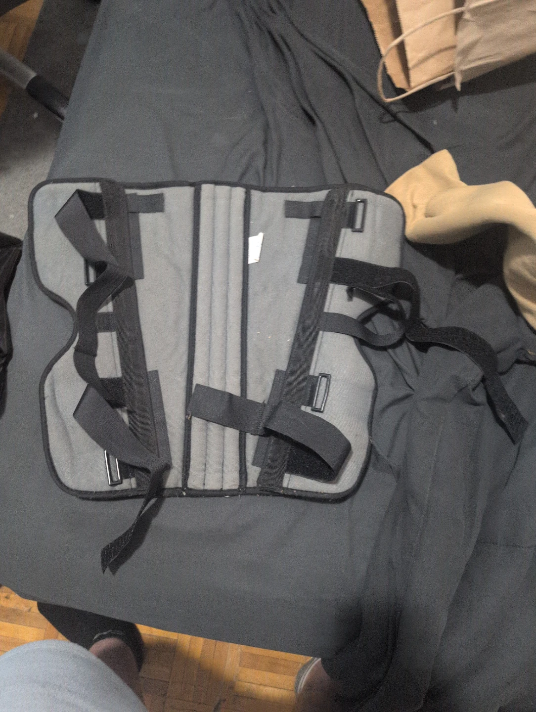 Grey Back Brace with Adjustable Straps - photo 2