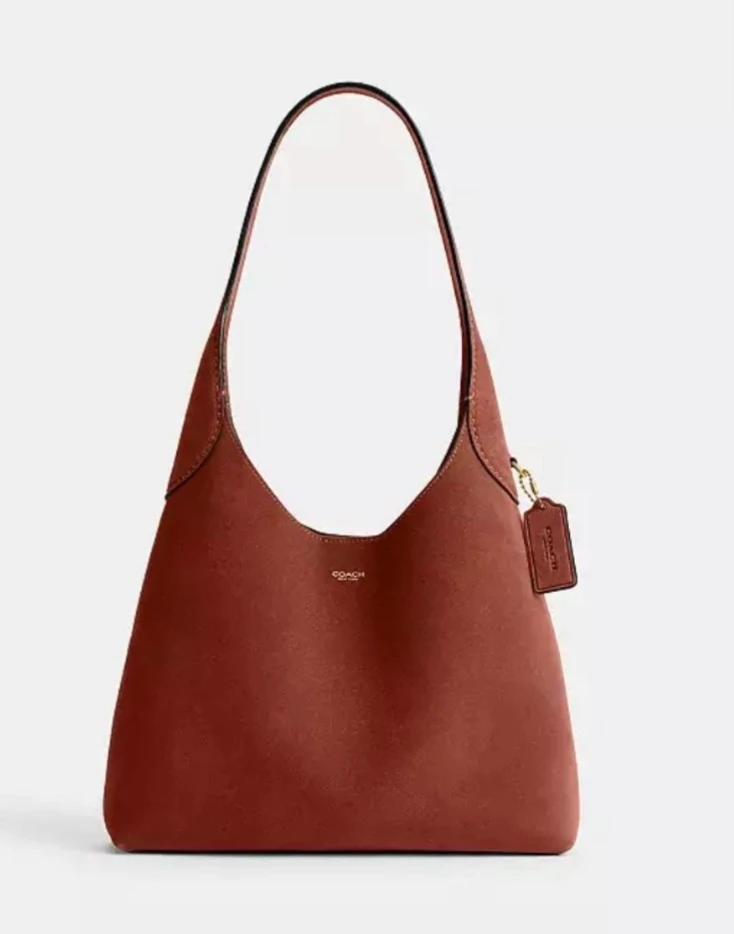 Coach Brooklyn 29 Suede Clay New with Dustbag