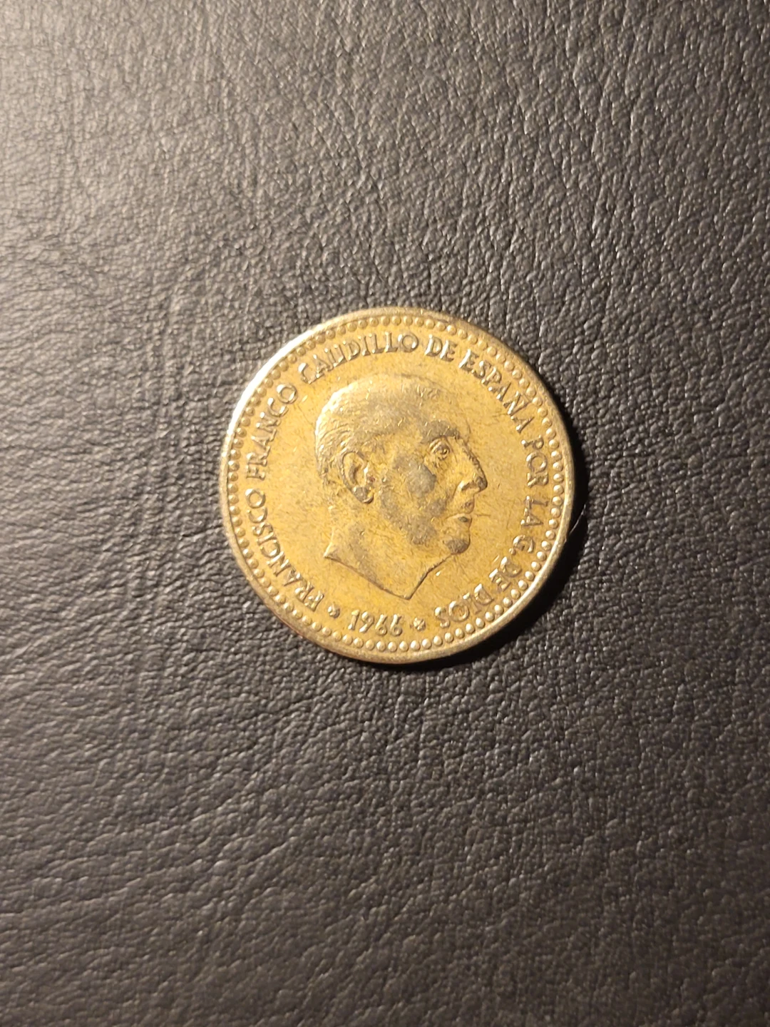 1966 Spain 1 Peseta Coin - photo 2