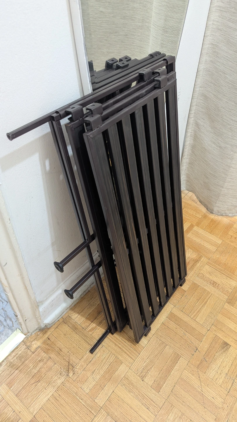 Portable Folding Metal+Plastic 3-Tier Floor Shoe Rack. Storage - photo 2