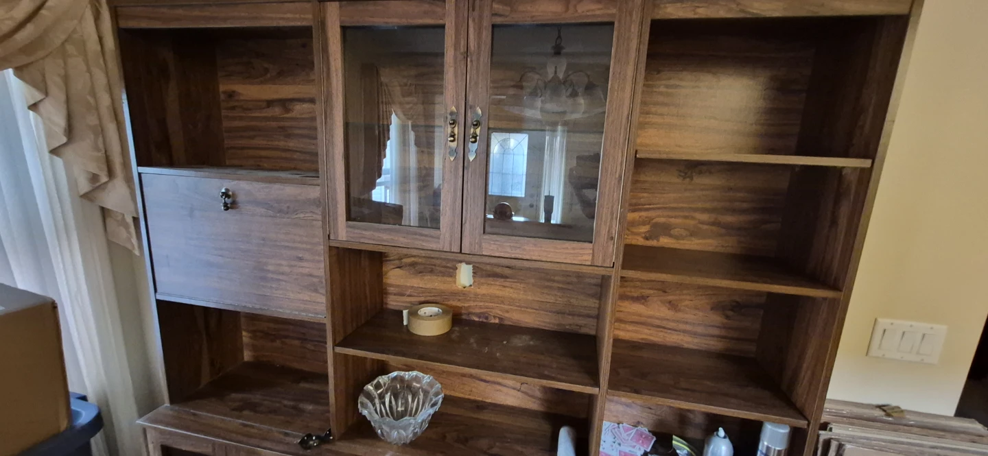 Wooden Hutch with Glass Doors - photo 3