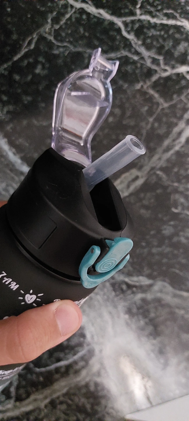Water Bottle with Straw and Time Markers - photo 3