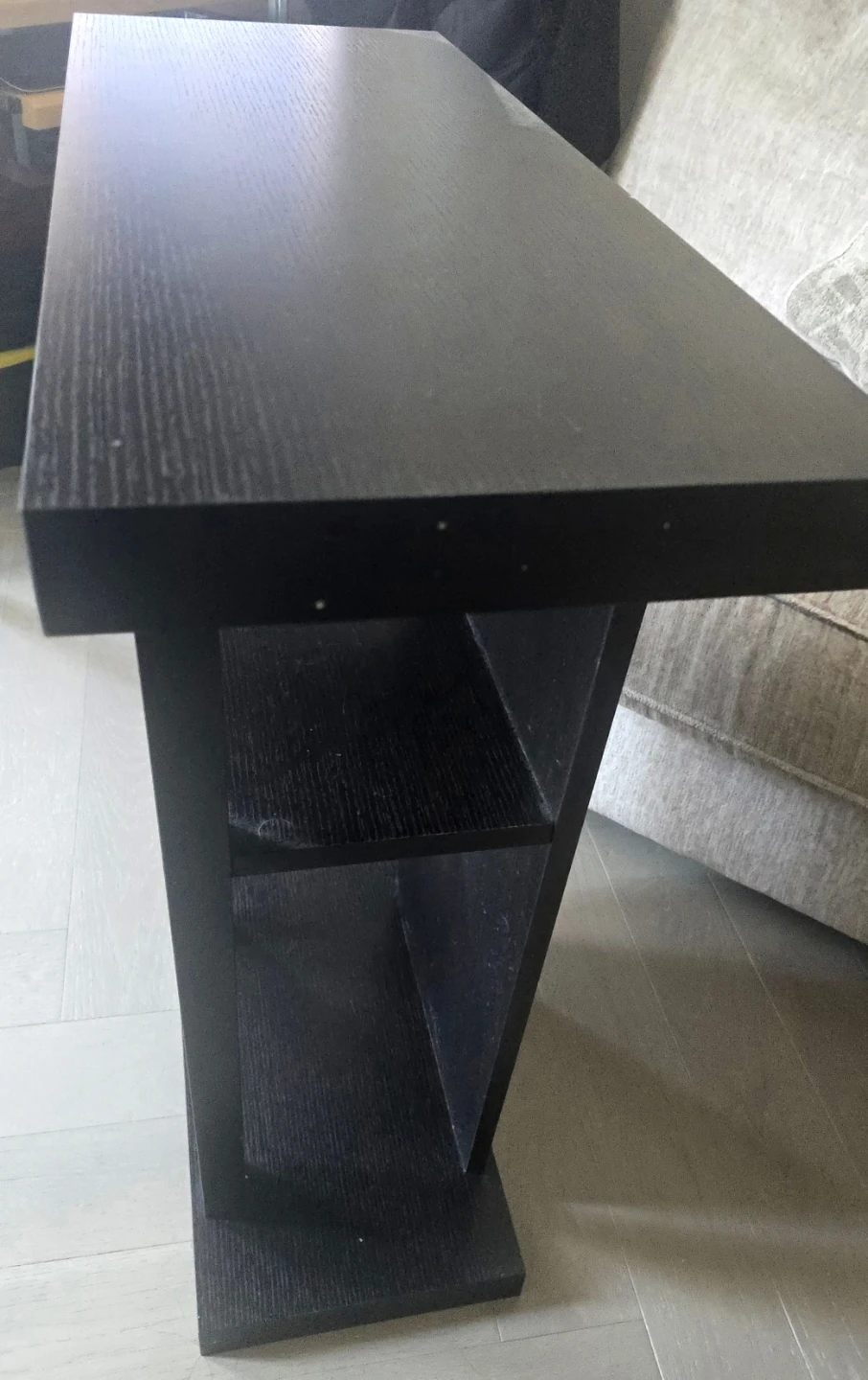 Black Console Table with Shelves - photo 4
