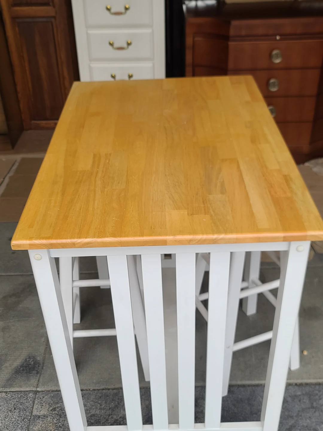 Kitchen Counter Height Table with 2 Stools - photo 4